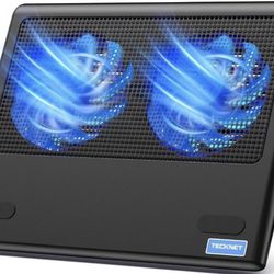 TECKNET Laptop Cooling Pad, 12"-15.6" Laptop Cooler, Gaming Laptop Cooling Stand,