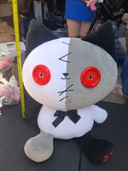 Large Patch Patch friends Cat Plush with Button Eyes