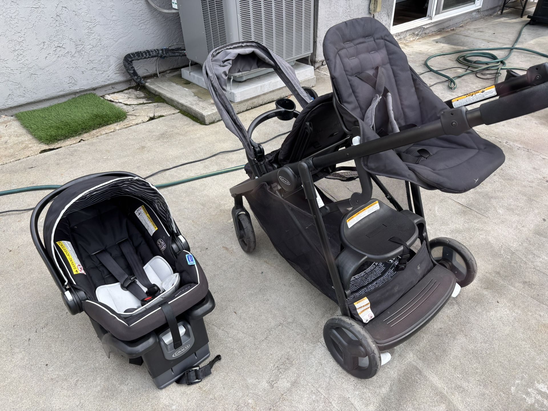 Graco Double Stroller With Car Seat
