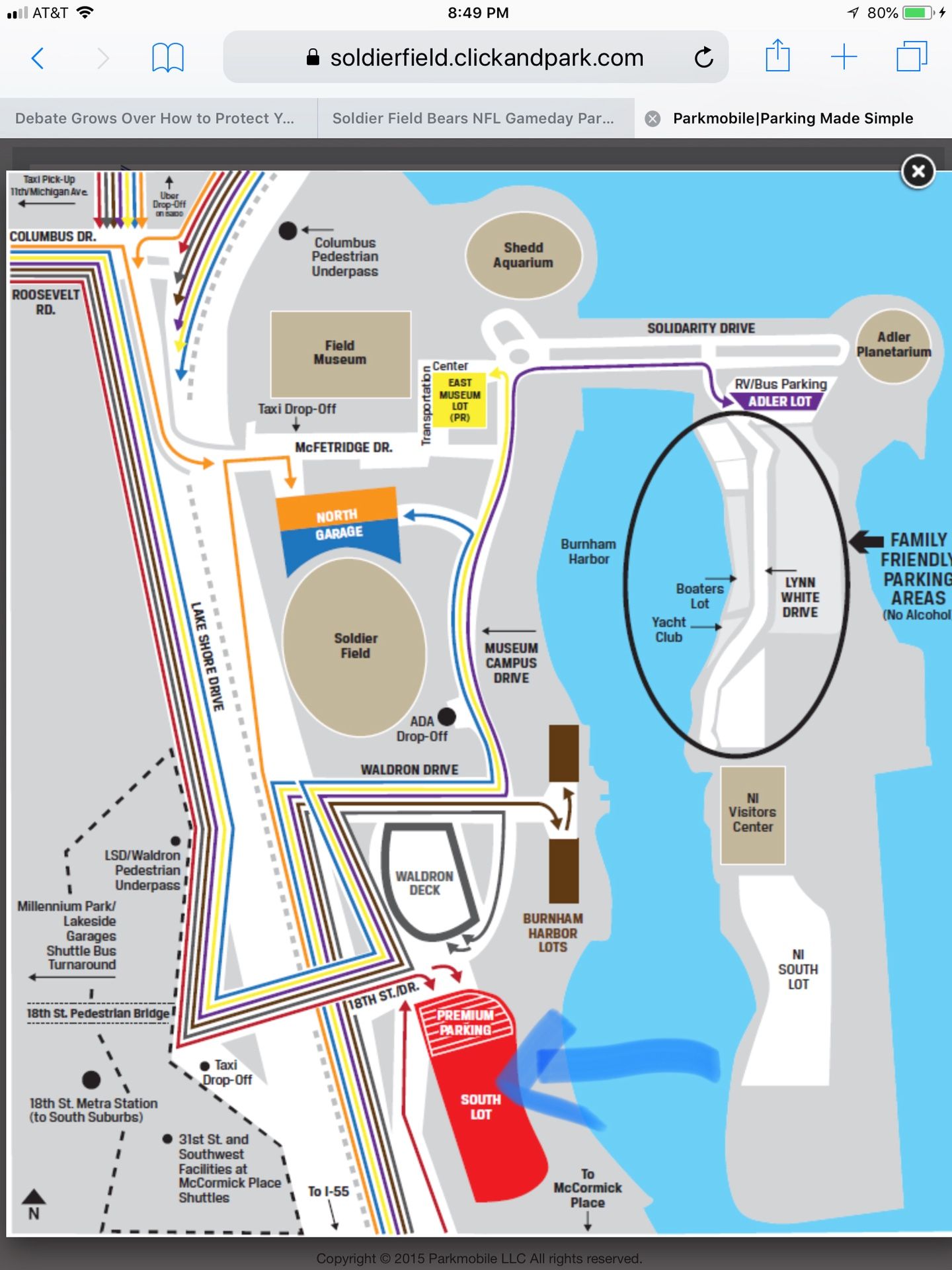 Chicago Bears Full Season South (Red) Lot Parking - 4 Remaining