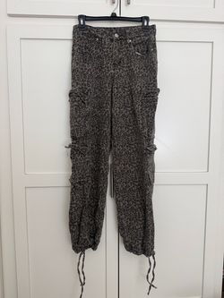 Fashion Nova Leopard Print Cargo Pants