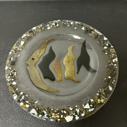 Art glass fused glass platter signed 1998 #39 