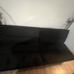 Couch // Mainstays Pillow Top Futon Charcoal