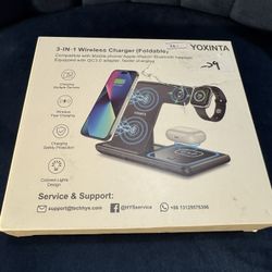 3-in-1 WIRELESS FOLDABLE FAST CHARGER, Charges Multiple Device