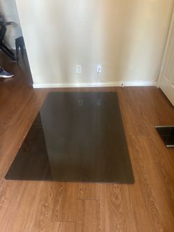 Glass office chair mat