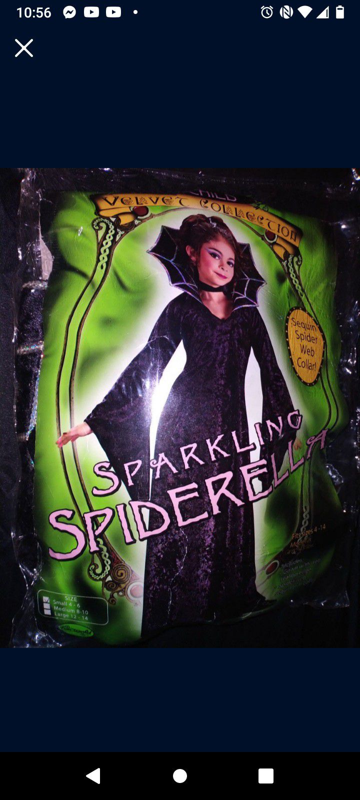 Costume Girls Size 4 5 6 Small SPARKLING SPIDERELLA $8 poinciana Kissimmee 34758