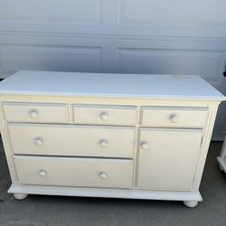 Solid Wood White Dresser - Pottery Barn Style 