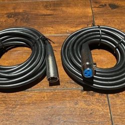 2-Pack Premium XLR male to XLR female audio extension Cables, XLR Microphone DJ .active powered speakers Cable 25 Feet