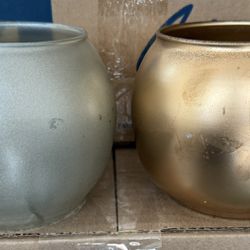 6 Gold / 6 Silver Vases 