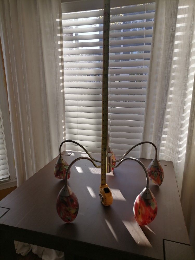 Five Globe Glass Chandelier