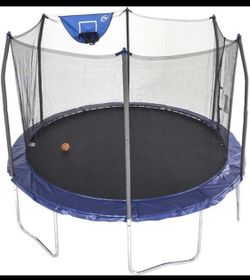 Brand New Skywalker Trampolines 12-Foot Jump N’ Dunk Trampoline with Enclosure Net - Basketball Trampoline $400 obo