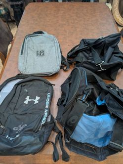 2 backpacks and 2 duffle bags