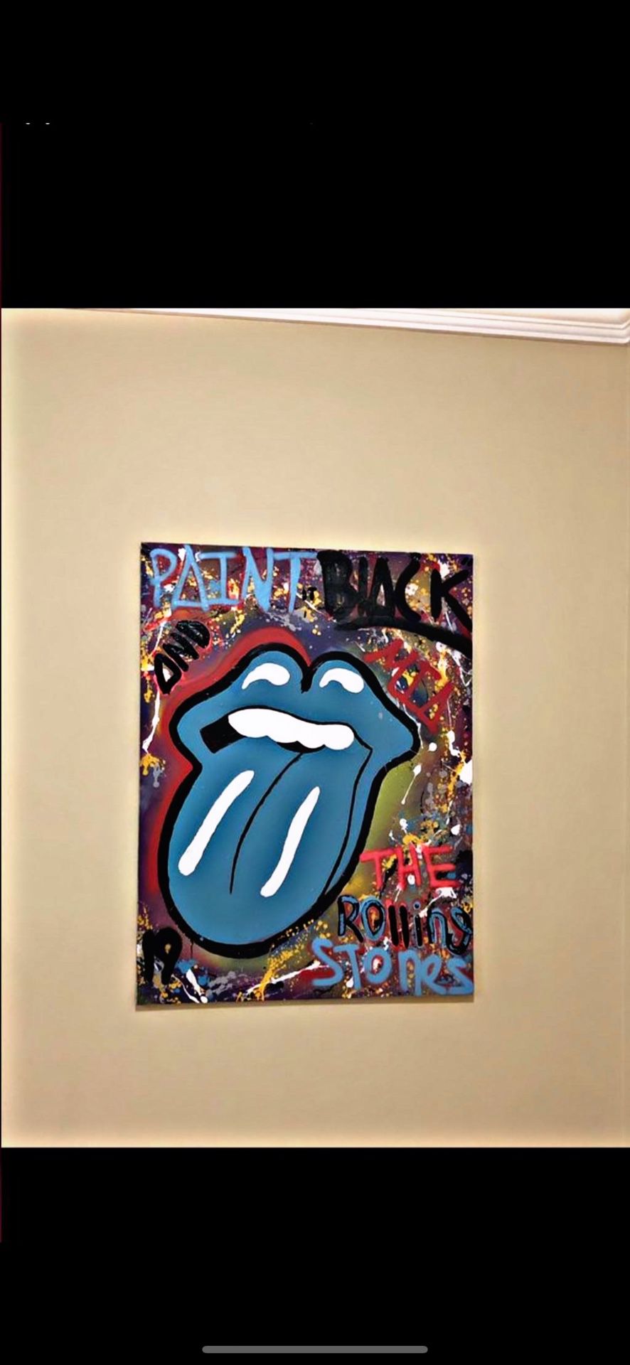 Rolling Stones Custom Painting 30x40