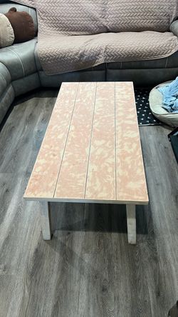 Rustic Wood Plank Coffee Table