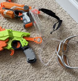Nurf guns and accessories