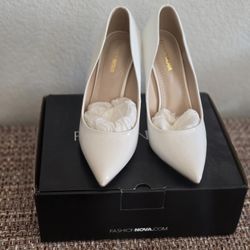 White Stiletto Heels