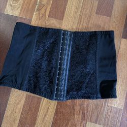 black Yianna women's latex waist trainer cincher corset 4xl