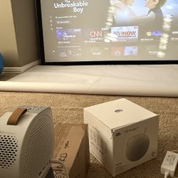 100” Movie Screen & BenQ Laser Projector