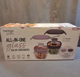 Bento Glass all in one salad containers