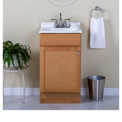 18-in Golden Single Sink Bathroom Vanity With NO Top