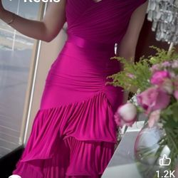 open lace back dress Nova Flutter Sleeve Midi Dress Dusty Rose