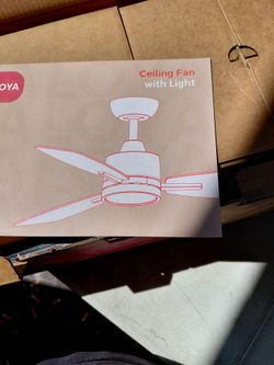 Taloya 42"  ceiling fan with led light and remote In black