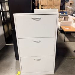 Shoe Storage Cabinet with 3 Flip Drawers  white $50
