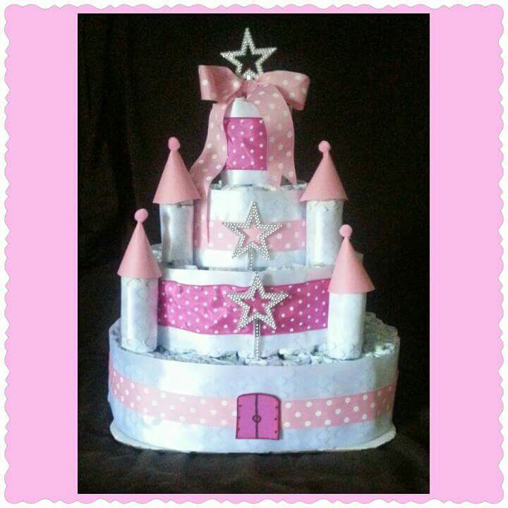 Castle diaper cake