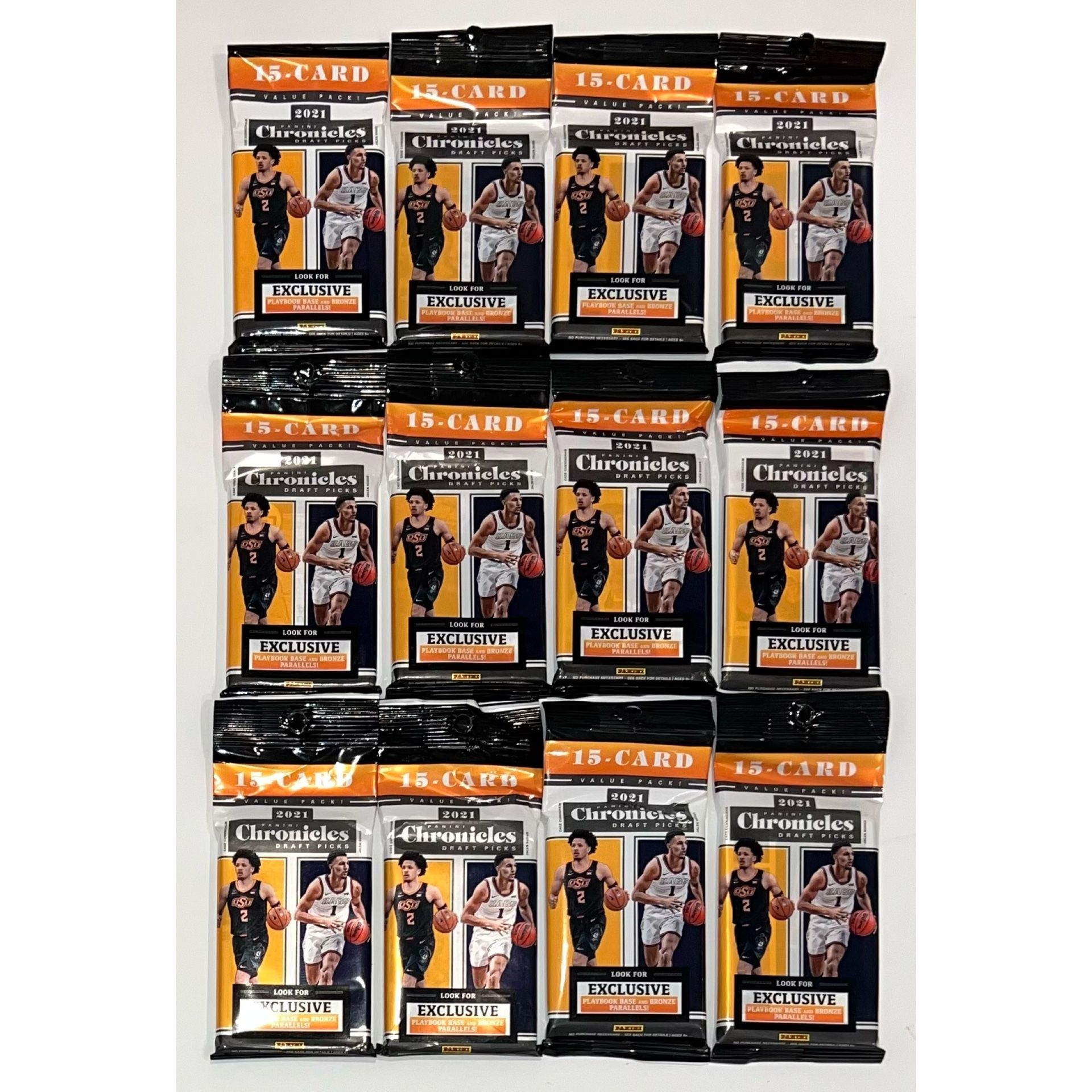 2021 Panini Chronicles Draft Picks Basketball Value Packs Fat Packs Cello Pack NCAA Cards Cunningham Cam Thomas