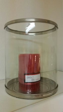 Centerpiece candle holder and candle $8