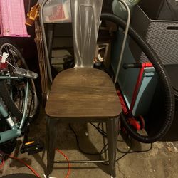 Set Of Two Counter Height Metal Stools 