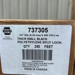 NAPA Thick Wall Black Polyethylene Split Loom / Read Below ⬇️ 