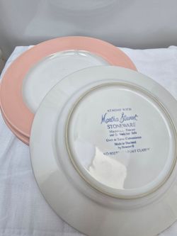 Martha Stewart Westport Classic Pink Dessert Plates (7.75”) - Set of 4