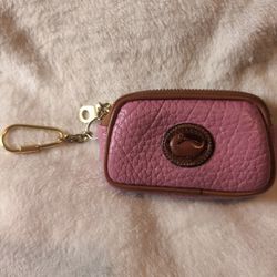 "Dooney & Bourke" Pink "All Weather Leather" Pouch 