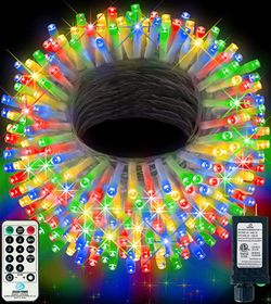 438ft String Lights 1200 LED Extra Long Christmas Lights with Remote 8 Lighting Modes & Timer Memory Outdoor Waterproof Decorations for Home Xmas Tree