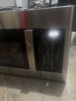 GE stainless steel over-the-range microwave
