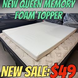 NEW QUEEN MEMORY FOAM TOPPER 