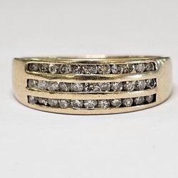100K Yellow Gold Diamond Band
