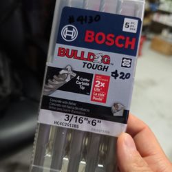Bosch HC4C2011B5-3/16 in. x 4 in. x 6 in. SDS-Plus® Bulldog™ Tough Rotary Hammer Bit - 5 Pack