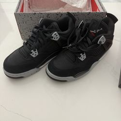 Jordan 4 Retro Black Canvas(GS)