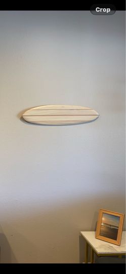 Wood Surfboard Wall Hanger Art