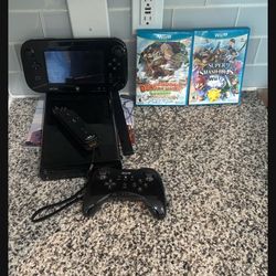 Nintendo Wiiu and two games