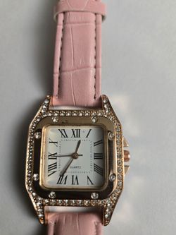 Women's/ Girls New Pink watch with Bling