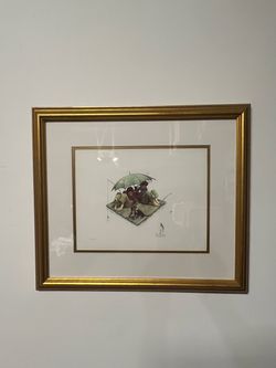 Norman Rockwell Lithograph Rare # 1 Edition of 2000 . With COA Beautifully Framed and Matted