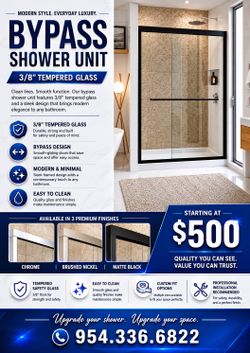 Double sliding shower enclosure