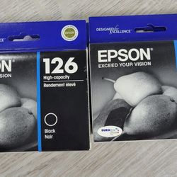 Epson T126 Black High Yield Ink Cartridge Lot of 6 (T126120) Expired NEW