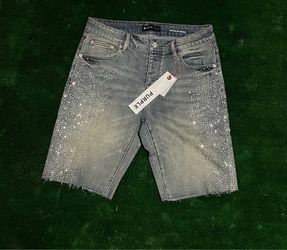 Purple Jean Shorts