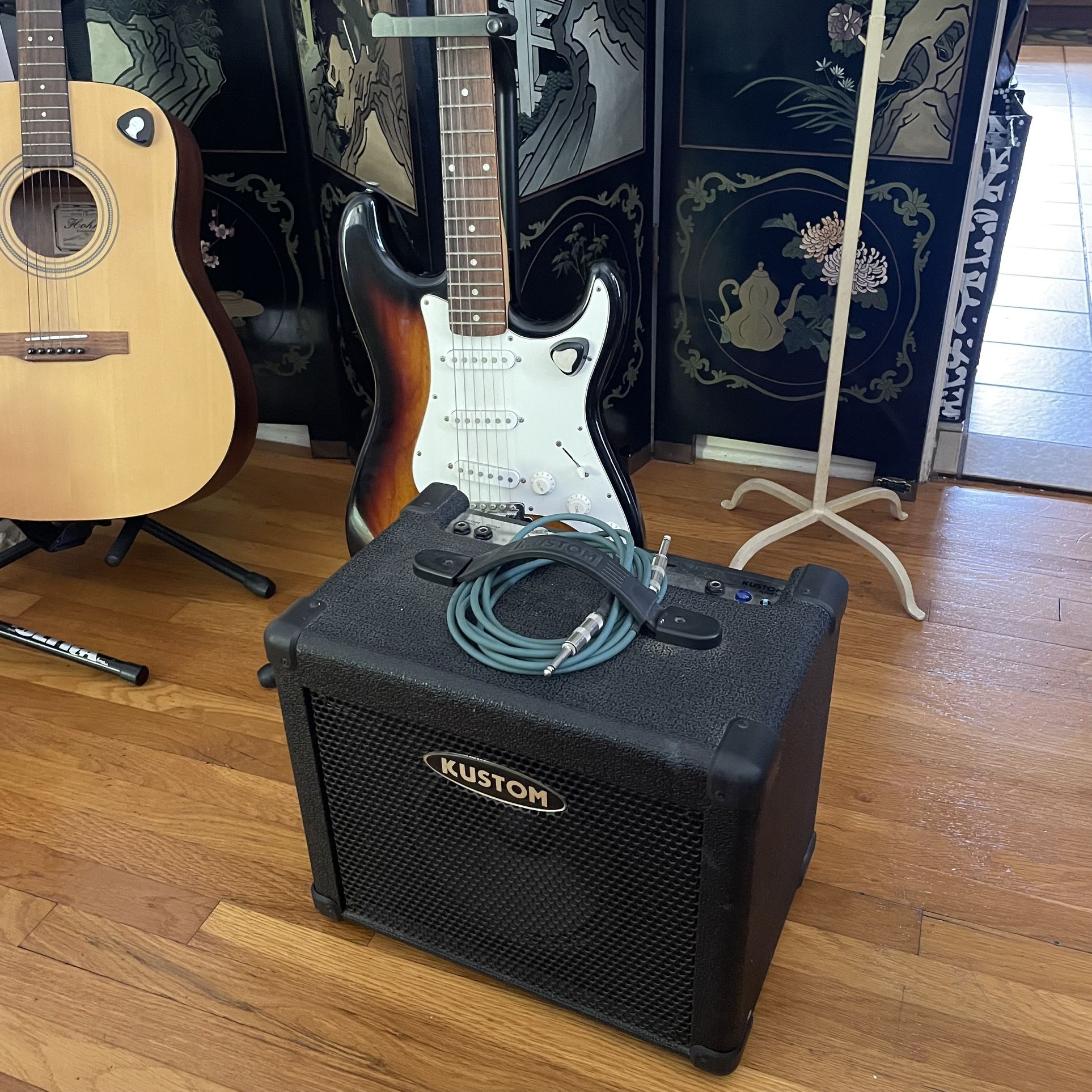 Electric Guitar And Amp