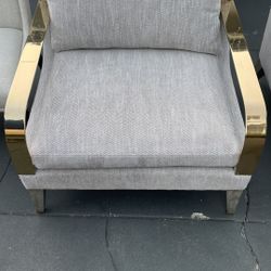 Golden Armchairs Set Of Two