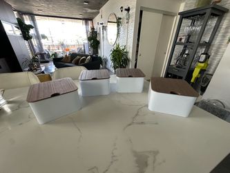 Desktop Storage Containers, 4 for $20